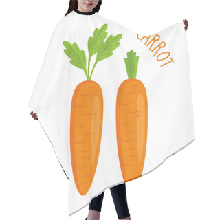 Personality  Carrot Vector Illustration Isolated Hair Cutting Cape