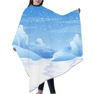 Personality  Nature Scene With Snow Falling On The Ground Hair Cutting Cape