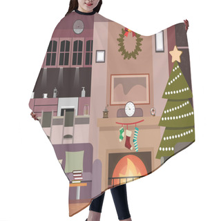 Personality  Christmas Decoration Of Living Room Hair Cutting Cape