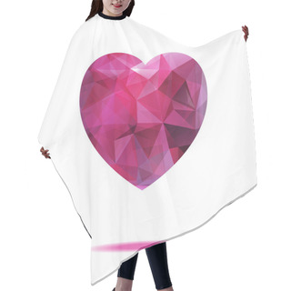 Personality  Red Ruby Heart Hair Cutting Cape