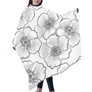 Personality  Ornamental Texture With Flowers Hair Cutting Cape