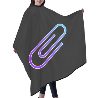 Personality  Attached Blue Gradient Vector Icon Hair Cutting Cape