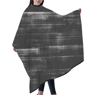 Personality  Black And White Background Realistic Flickering, Analog Vintage TV Signal With Bad Interference, Static Noise Background Hair Cutting Cape