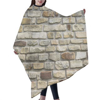 Personality  Pattern Of Tan And Brown Stone Bricks In Wall Hair Cutting Cape