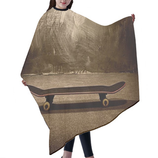 Personality  Skateboard Against Grunge Wall Hair Cutting Cape