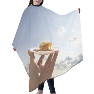 Personality  Honey Comb On A White Saucer Hair Cutting Cape