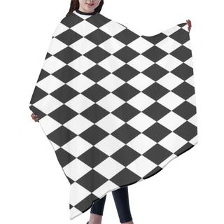 Personality  Seamless Harlequin Pattern-black And White Hair Cutting Cape