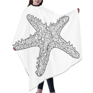 Personality  Starfish Coloring Book For Adults Vector Hair Cutting Cape