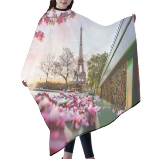 Personality  Eiffel Tower During Spring Time In Paris, France Hair Cutting Cape