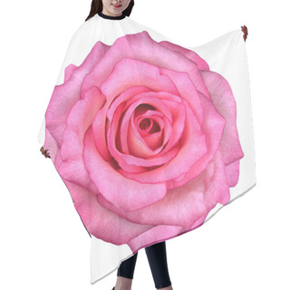 Personality  Pink Rose Flower Isolated On White Background Hair Cutting Cape