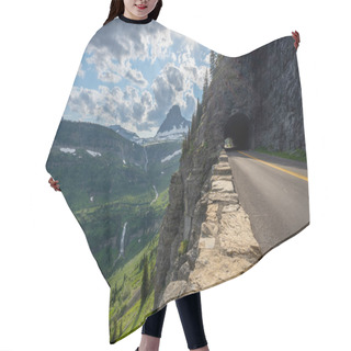 Personality  Going To The Sun Road Goes THrough Tunnel Toward Logan Pass In Glacier National Park Hair Cutting Cape