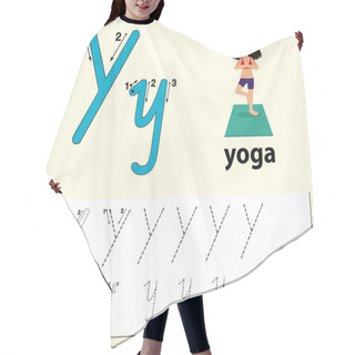 Personality  Letter Y Tracing Alphabet Worksheets Hair Cutting Cape