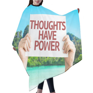 Personality  Thoughts Have Power Card Hair Cutting Cape