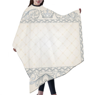 Personality  Retro Ornate Frame Hair Cutting Cape