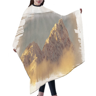 Personality  Mountain Painting Hair Cutting Cape
