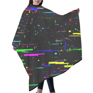 Personality  Creative Vector Illustration Of Tv Screen Glitch Noise Texture Isolated On Transparent Background. Art Design. Digital No Signal Static Error. Television Decay Noise. Abstract Concept Graphic Element. Hair Cutting Cape