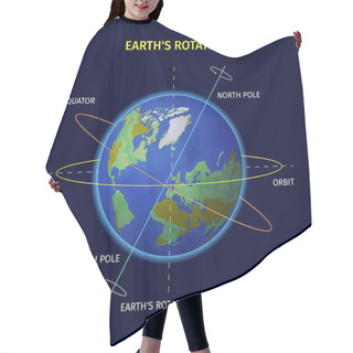 Personality  Earth Rotation Design Hair Cutting Cape