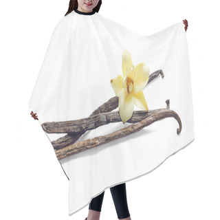 Personality  Vanilla Sticks And Flower On White Background Hair Cutting Cape