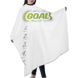 Personality  Paper GOAL List Hair Cutting Cape