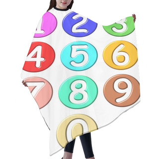 Personality  3D Comic Numbers Hair Cutting Cape