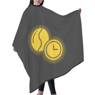 Personality  Bean Yellow Glowing Neon Icon Hair Cutting Cape