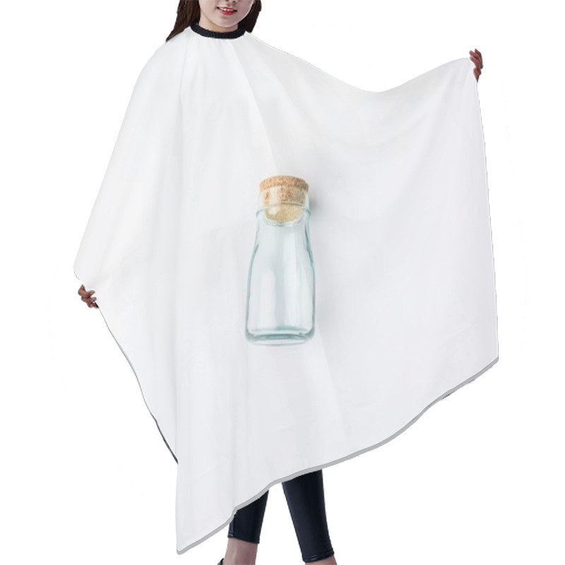 Personality  transparent glass bottle with bung hair cutting cape