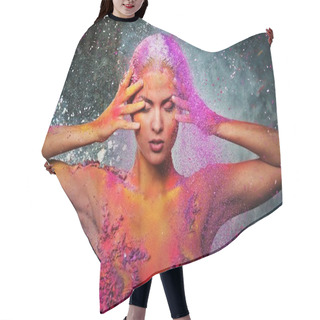 Personality  Fragility Of A Human Creature Conceptual Body Art On A Woman  Hair Cutting Cape
