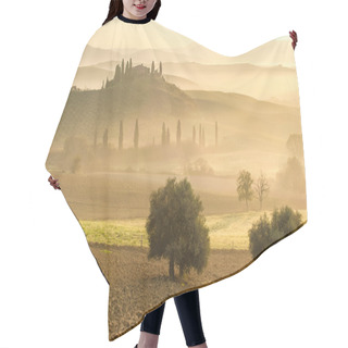 Personality  Mystical Morning In The Valley Of The Orcia, Tuscany Hair Cutting Cape