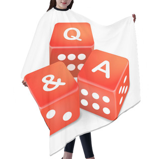 Personality  Q And A Words On Three Red Dice  Hair Cutting Cape