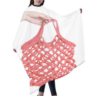 Personality  Red Knitted Bag On A White Background Hair Cutting Cape