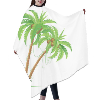 Personality  Palm Tree Hair Cutting Cape