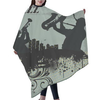 Personality  Jazz Music Background Hair Cutting Cape