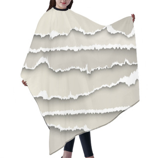 Personality  Set Of Sheets Of Paper Torn Hair Cutting Cape