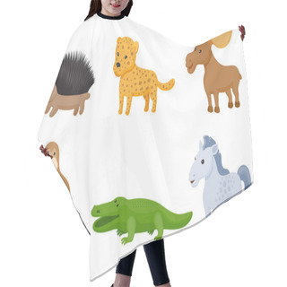 Personality  Zoo Wild Animals Colorful Set  Hair Cutting Cape