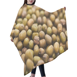 Personality  Close Up View Of Raw Green Mung Beans Hair Cutting Cape