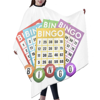 Personality  Color Bingo And Balls Illustration Design Hair Cutting Cape