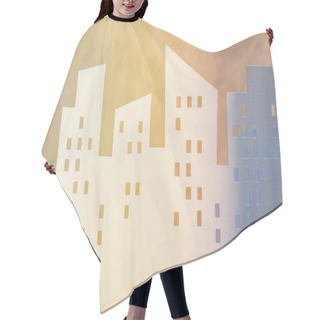 Personality  White Paper Cut Houses In Sunlight, Real Estate Concept Hair Cutting Cape