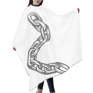 Personality  Steel Chain Protective Accessory Monochrome Vector Hair Cutting Cape