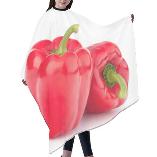 Personality  Red Pepper Isolated On White Background Hair Cutting Cape
