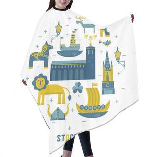 Personality  Stockholm Icons In The Form Of Circle Hair Cutting Cape