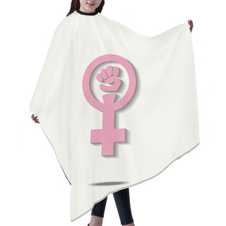 Personality  Pink Feminism Sign Hair Cutting Cape