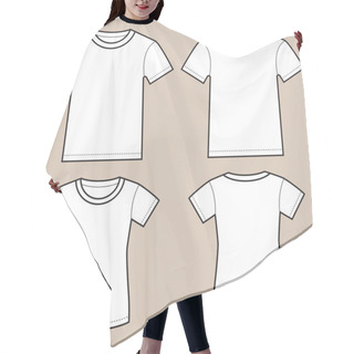 Personality  Set Of Blank Male And Female Shirts Hair Cutting Cape