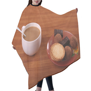 Personality  Cookies With Hot Drink Hair Cutting Cape