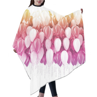 Personality  Multi Color Pastel Color Party Balloons Isolated On White  Hair Cutting Cape