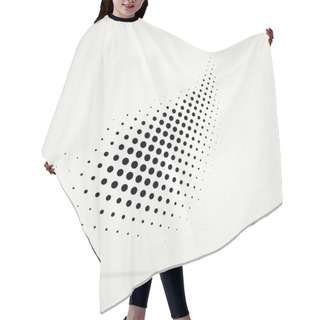 Personality  Vector Halftone Dots. Hair Cutting Cape