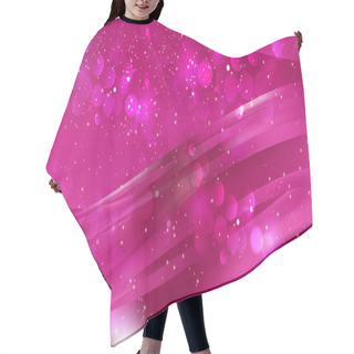 Personality  Abstract Hot Pink Blurred Lights Background Hair Cutting Cape