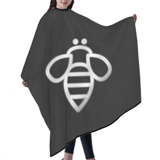 Personality  Bee Insect Outline Silver Plated Metallic Icon Hair Cutting Cape