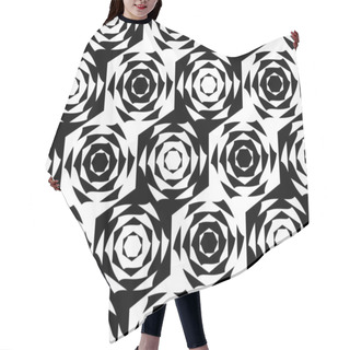 Personality  Design Seamless Monochrome Hexagon Geometric Pattern Hair Cutting Cape