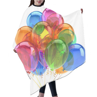 Personality  Balloons Party Birthday Balloon Decoration Colorful Translucent Hair Cutting Cape