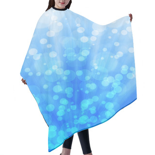 Personality  Abstract Blue Background Bokeh Light Pattern Hair Cutting Cape